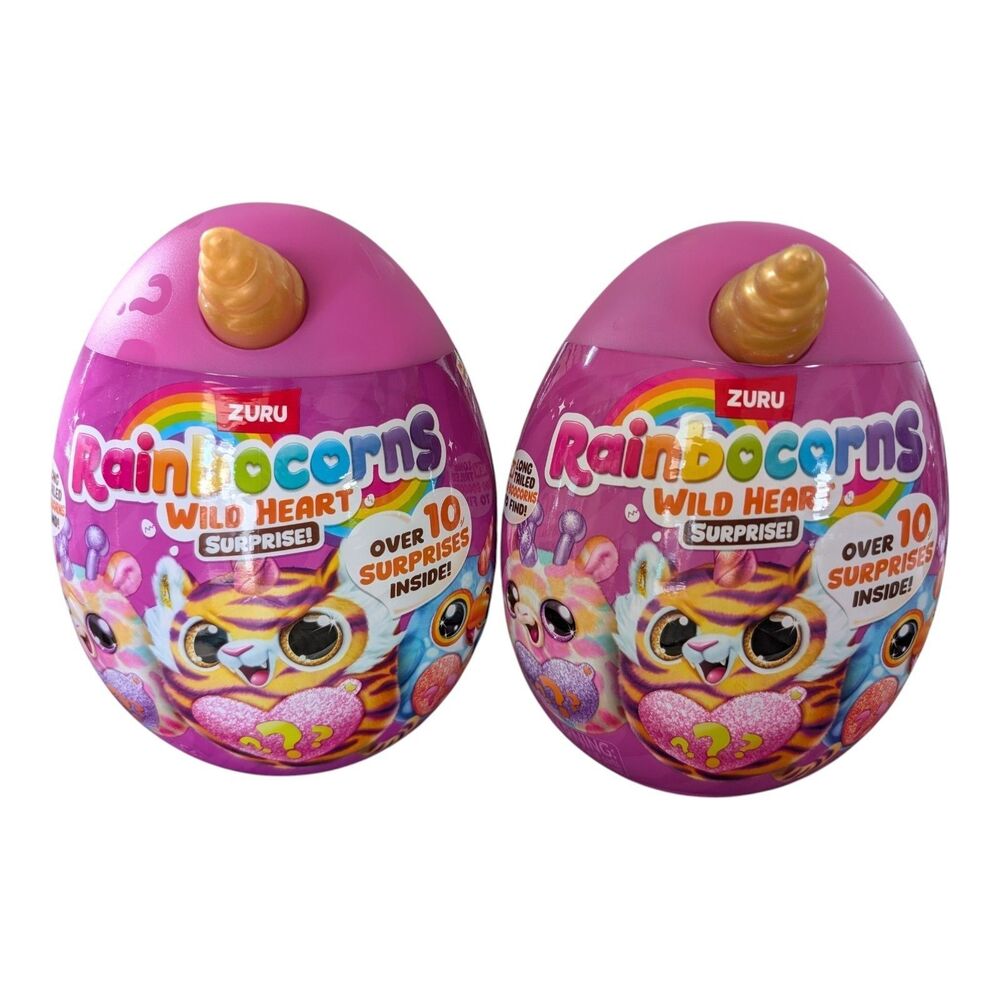 Set of 2 ZURU Rainbocorns Wild Heart Surprise Series 3 Mystery Eggs